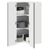Kitchen Wall Cabinet Black 57 x 57 x 100 cm Engineered Wood - Side View