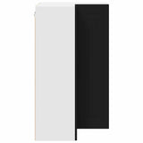 Kitchen Wall Cabinet Black 57 x 57 x 100 cm Engineered Wood - Close-Up Angle