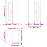 Dishwasher Panel Kalmar High Gloss White 57 x 57 x 100 cm