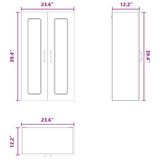 Dishwasher Panel Kalmar Black 60 x 31 x 100 cm Engineered Wood - Extra Image