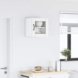 Wall Glass Cabinet LUCCA White 40 x 31 x 40 cm Engineered Wood - Top-Down View