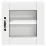 Wall Glass Cabinet LUCCA White 40 x 31 x 40 cm Engineered Wood - Rear View