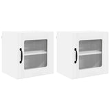 Kitchen Wall Cabinet with Shelf 2 pcs White 40 x 31 x 40 cm - Front View