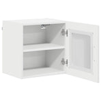 Wall Glass Cabinet LUCCA 2 pcs White Engineered Wood