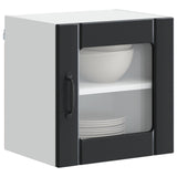 Wall Glass Cabinet LUCCA 2 pcs Black 40 x 31 x 40 cm