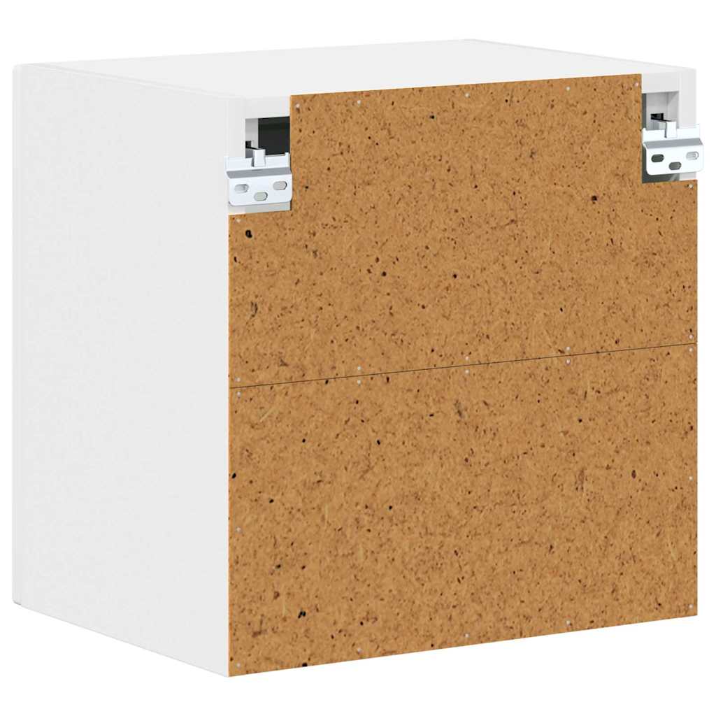 Wall Glass Cabinet LUCCA High Gloss White 40 x 31 x 40 cm