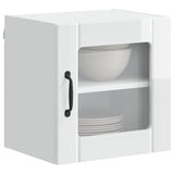Wall Glass Cabinet LUCCA High Gloss White 40 x 31 x 40 cm