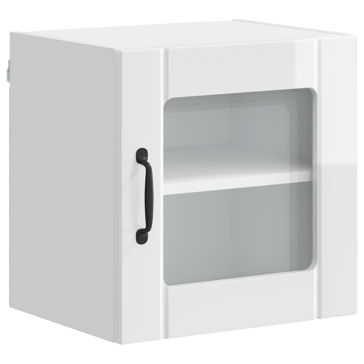 Wall Glass Cabinet LUCCA 2 pcs High Gloss White 40 x 31 x 40 cm