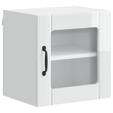 Wall Glass Cabinet LUCCA 2 pcs High Gloss White 40 x 31 x 40 cm - 45-Degree Angle