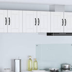 Wall Cabinet LUCCA 2 pcs White Engineered Wood