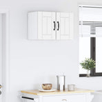 Wall Cabinet LUCCA 2 pcs White Engineered Wood