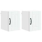 Wall Cabinet LUCCA 2 pcs White Engineered Wood