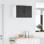 Wall Cabinet LUCCA 2 pcs Black Engineered Wood