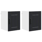 Wall Cabinet LUCCA 2 pcs Black Engineered Wood