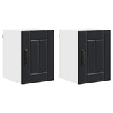 Wall Cabinet LUCCA 2 pcs Black 30 x 31 x 40 cm Engineered Wood - Front View