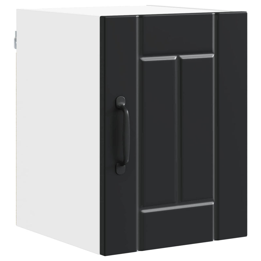 Wall Cabinet LUCCA 2 pcs Black Engineered Wood