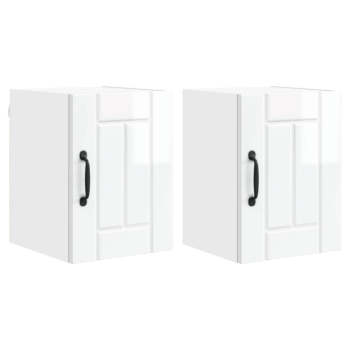 Wall Cabinet LUCCA 2 pcs High Gloss White 30 x 31 x 40 cm
