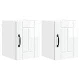 Wall Cabinet LUCCA 2 pcs High Gloss White 30 x 31 x 40 cm - Front View