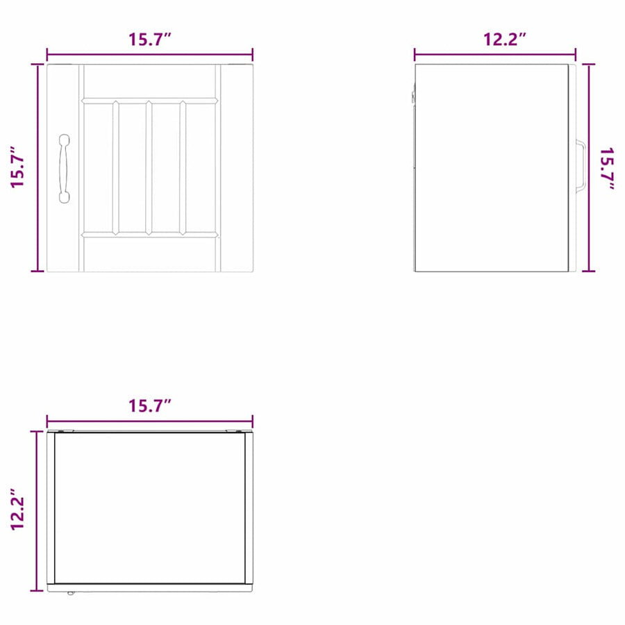 Wall Cabinet LUCCA White 40 x 31 x 40 cm Engineered Wood