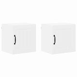 Kitchen Wall Cabinet with Shelf 2 pcs White 40 x 31 x 40 cm - Front View