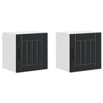 Wall Cabinet LUCCA 2 pcs Black Engineered Wood