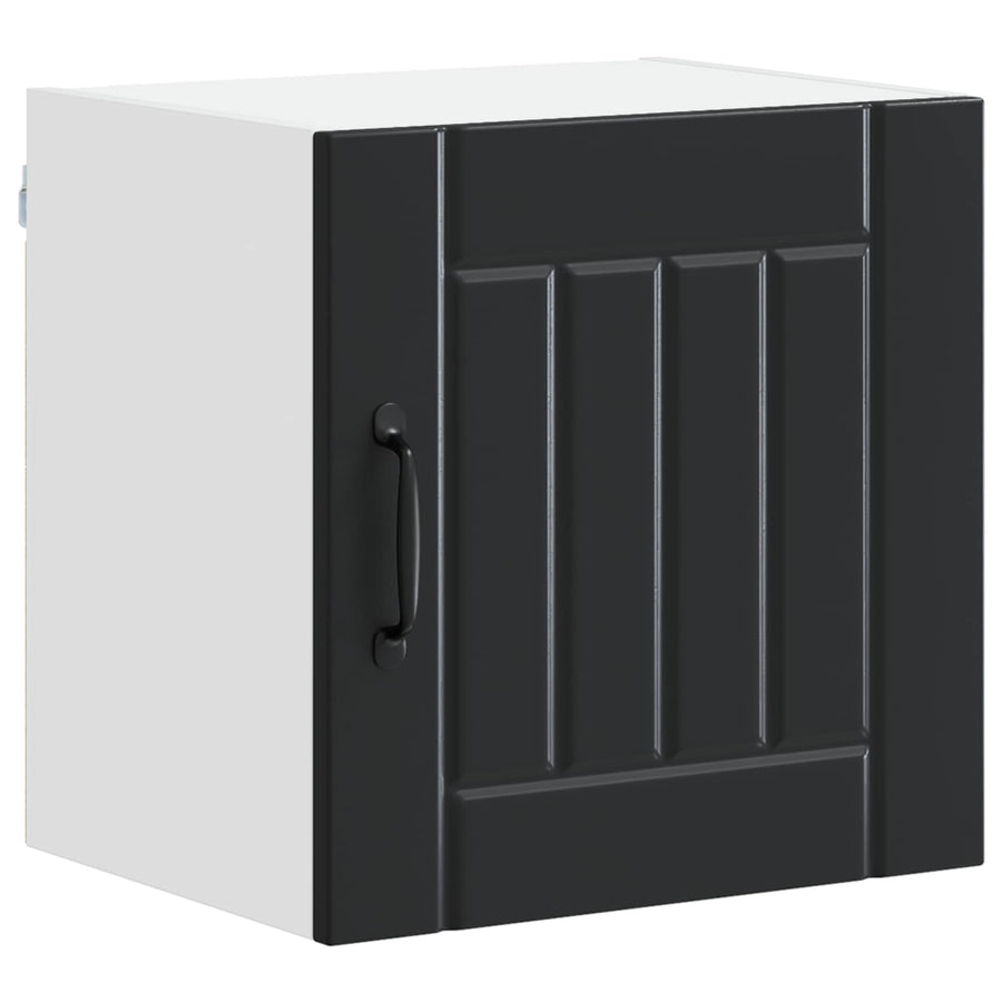Wall Cabinet LUCCA 2 pcs Black Engineered Wood