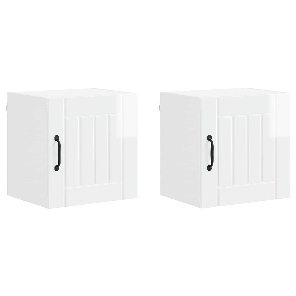 Wall Cabinet LUCCA 2 pcs High Gloss White 40 x 31 x 40 cm