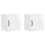 Wall Cabinet LUCCA 2 pcs High Gloss White 40 x 31 x 40 cm - Front View
