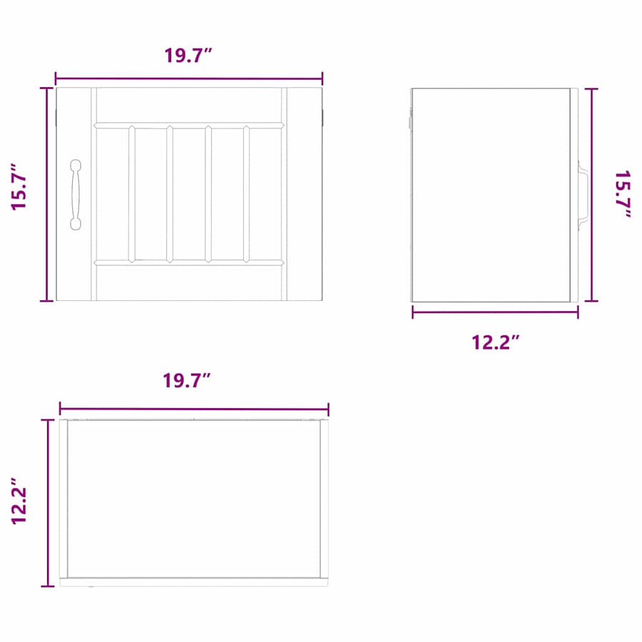 Wall Cabinet LUCCA White 50 x 31 x 40 cm Engineered Wood