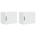Wall Cabinet LUCCA 2 pcs White Engineered Wood