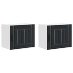 Wall Cabinet LUCCA 2 pcs Black Engineered Wood