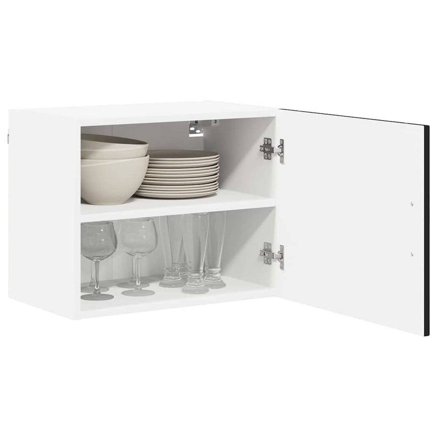 Wall Cabinet LUCCA 2 pcs Black Engineered Wood