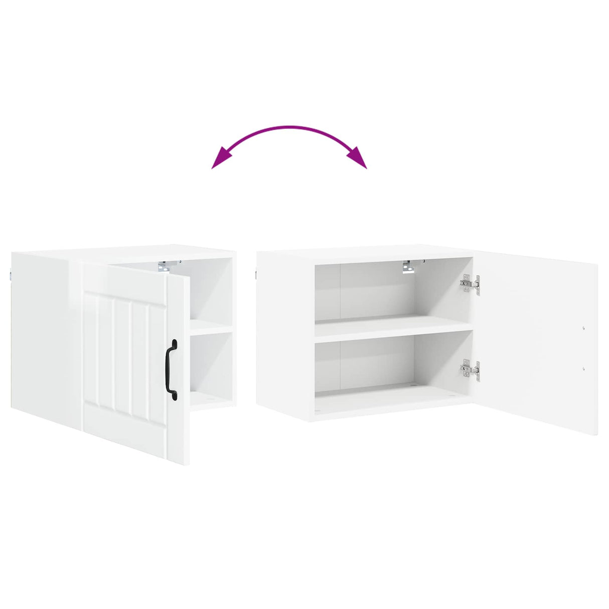 Wall Cabinet LUCCA High Gloss White 50 x 31 x 40 cm