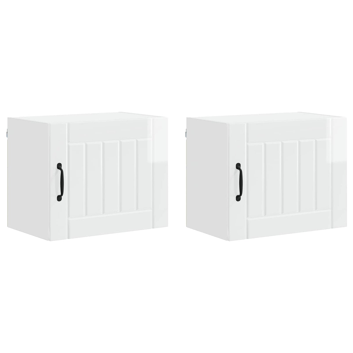 Wall Cabinet LUCCA 2 pcs High Gloss White 50 x 31 x 40 cm