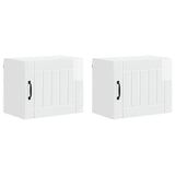 Wall Cabinet LUCCA 2 pcs High Gloss White 50 x 31 x 40 cm