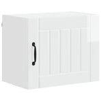 Wall Cabinet LUCCA 2 pcs High Gloss White Engineered Wood