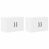 Kitchen Wall Cabinet with Shelf 2 pcs White 60 x 31 x 40 cm - Front View