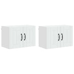Wall Cabinet LUCCA 2 pcs White Engineered Wood