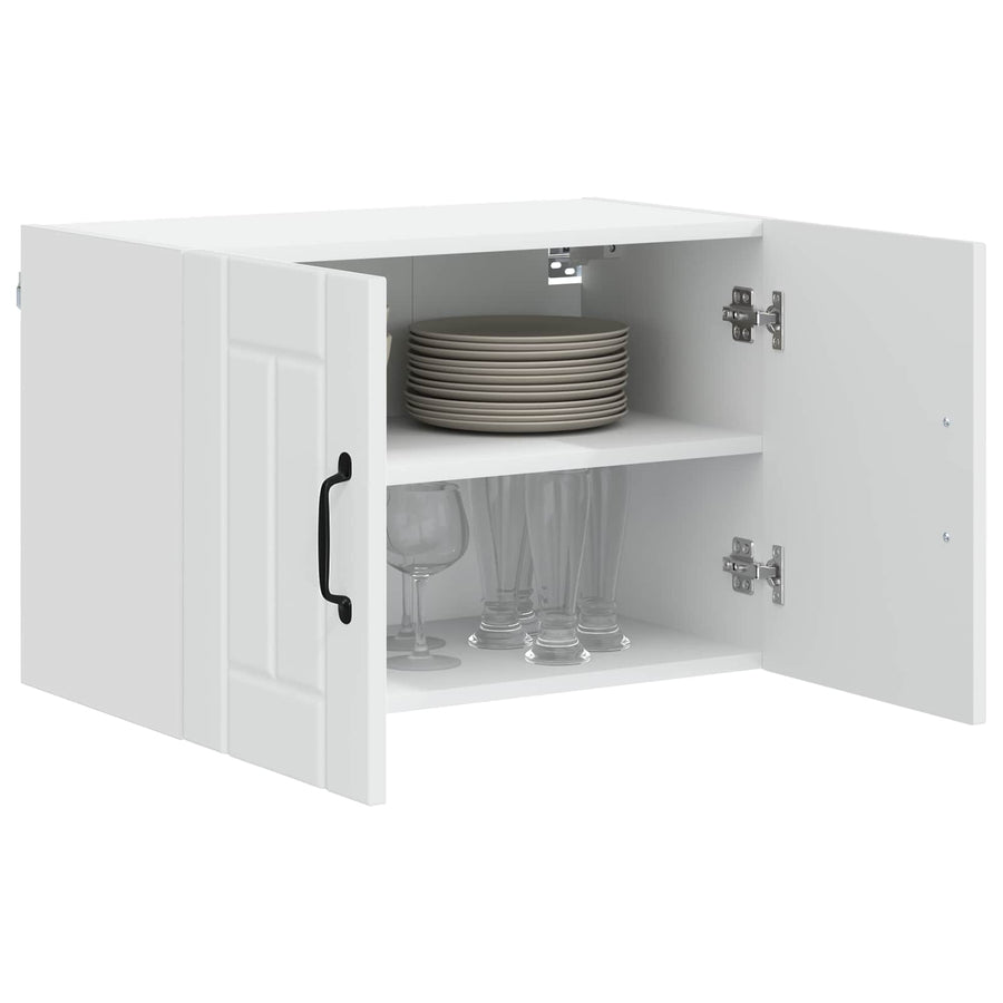 Wall Cabinet LUCCA 2 pcs White Engineered Wood