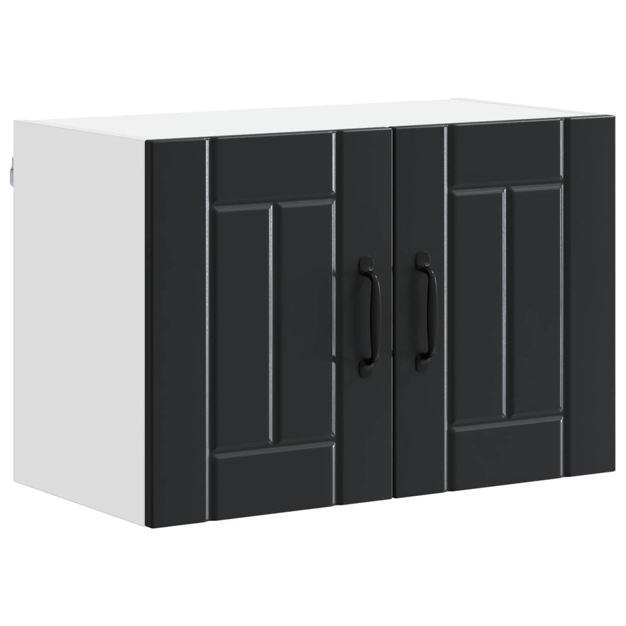 Wall Cabinet LUCCA 2 pcs Black Engineered Wood