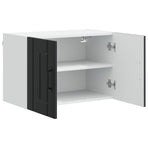 Wall Cabinet LUCCA 2 pcs Black Engineered Wood