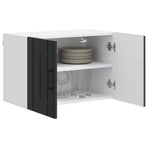 Wall Cabinet LUCCA 2 pcs Black Engineered Wood
