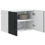 Wall Cabinet LUCCA 2 pcs Black Engineered Wood