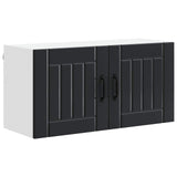 Wall Cabinet LUCCA Black 80 x 31 x 40 cm Engineered Wood - Front View