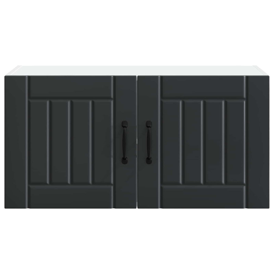Wall Cabinet LUCCA Black 80 x 31 x 40 cm Engineered Wood