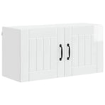 Wall Cabinet LUCCA High Gloss White 80 x 31 x 40 cm