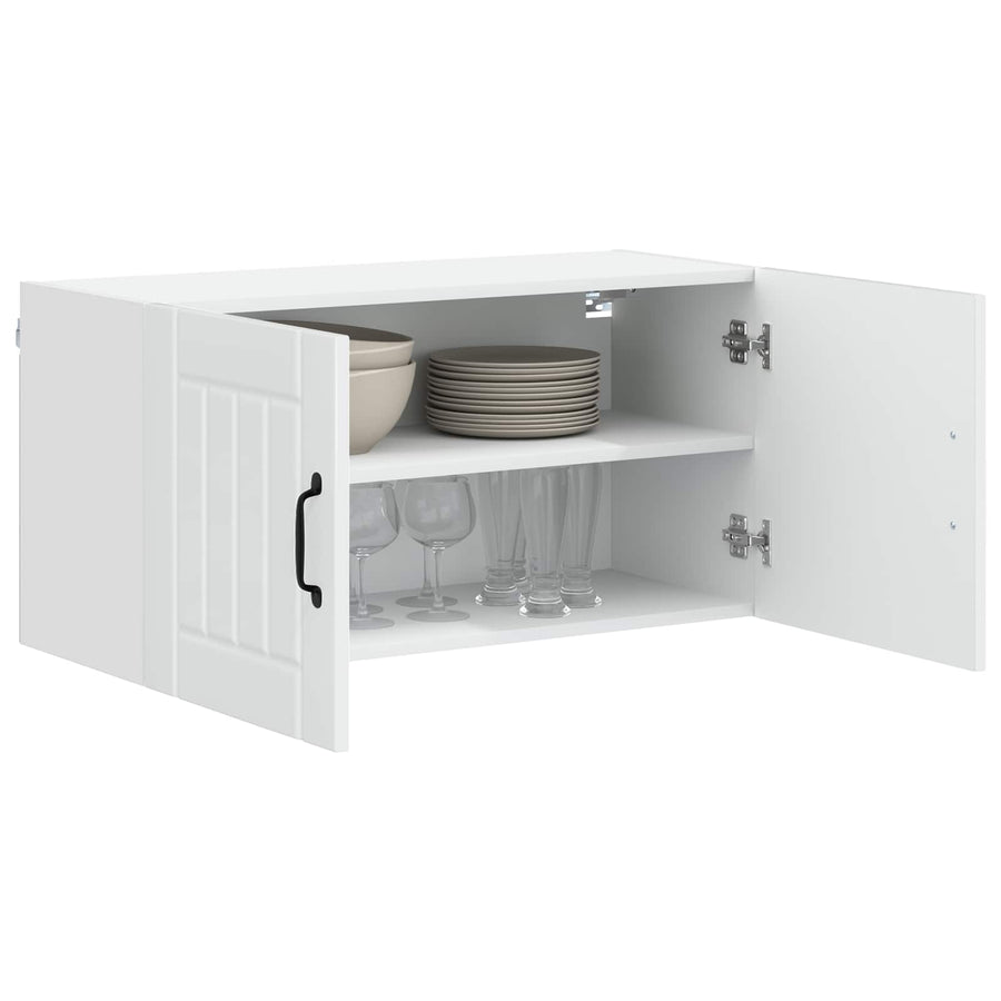 Wall Cabinet LUCCA High Gloss White 80 x 31 x 40 cm