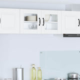 Wall Glass Cabinet LUCCA White 80 x 31 x 40 cm Engineered Wood