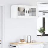 Wall Glass Cabinet LUCCA White 80 x 31 x 40 cm Engineered Wood