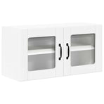 Wall Glass Cabinet LUCCA White 80 x 31 x 40 cm Engineered Wood